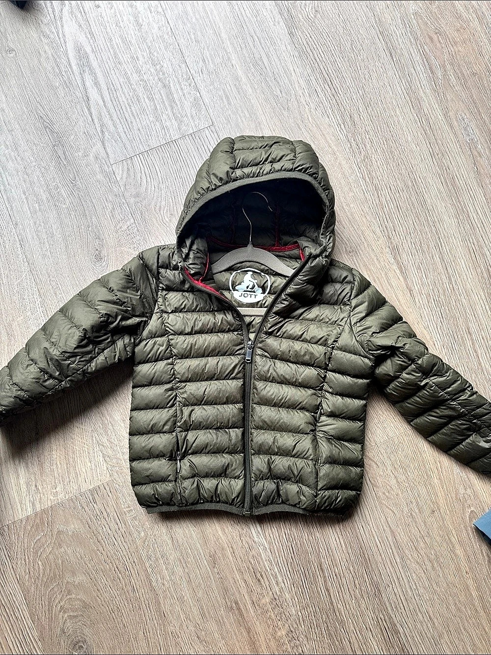 JOTT Kids Hooded Puffer Jacket in Green Like New